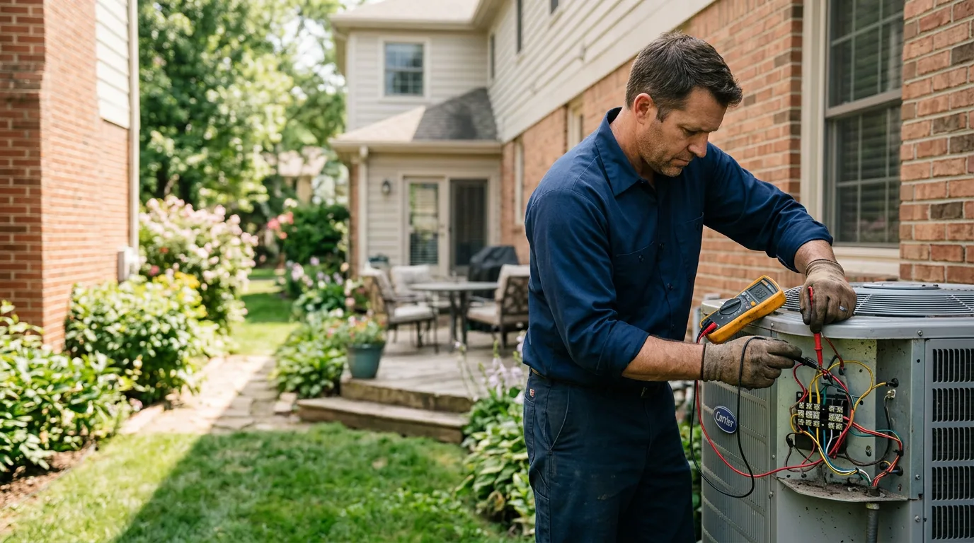 HVAC technician working near Upper Sandusky, OH